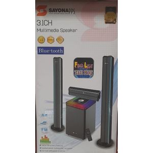 Sayona SHT-1309BT 3.1CH Tall Boy Home Theater System 15000W