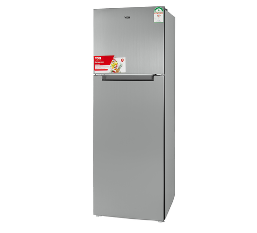 Von VART-36NHS Double Door Fridge 251L - Silver