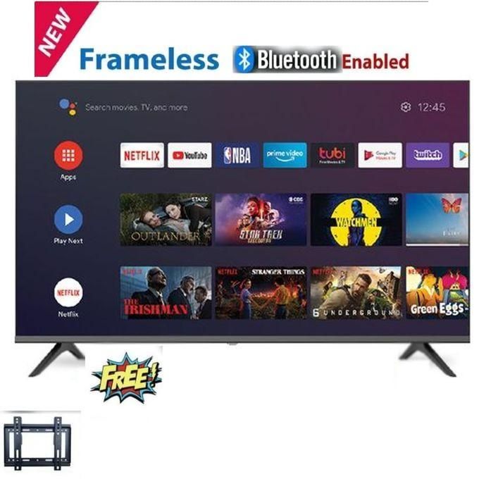 Globalstar Smart Android Tv Frameless 32inch - Black GS-32UK50+ FREE WALL MOUNT