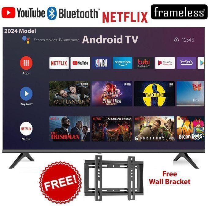 Solarmax 43-Inch Android QLED Smart TV – Full HD, Frameless, Bluetooth, ThinQ AI