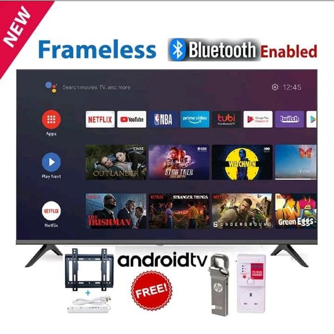Globalstar 32UK 32" INCH SMART ANDROID & DIGITAL TV HD TELEVISION WITH INBUILT DECODER FOR LOCAL CHANNELS,BLUETOOTH CONNECTIVITY, WIFI CONNECTIVITY,NETFLIX, YOUTUBE, APP STORE, Facebook Watch, Prime Video