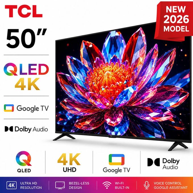 TCL 50" Smart Google Tv Frameless 4K UHD + Free Wall Bracket
