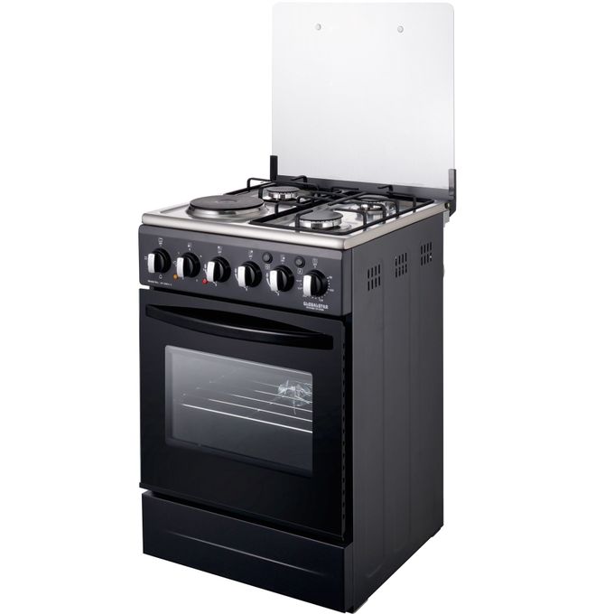Globalstar KZ580 3 Gas +1 Electric Free Standing Cooker Black Witn Oven