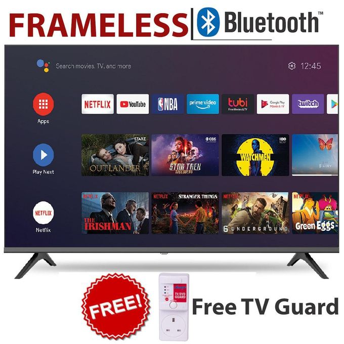 Solarmax 43" Inch FHD Frameless Smart Android TV,MIRACAST,BLUETOOTH// NETFLIX, YOUTUBE,DECODER