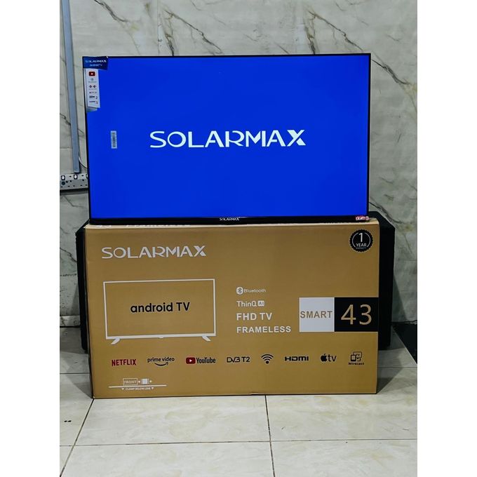 Solarmax 43" Inch Bluetooth Enabled FHD Frameless Smart Android TV Netflix Youtube Inbuilt Decoder App Store