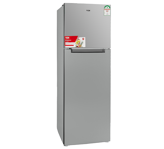 Von VART-36NHS Double Door Fridge 251L - Silver