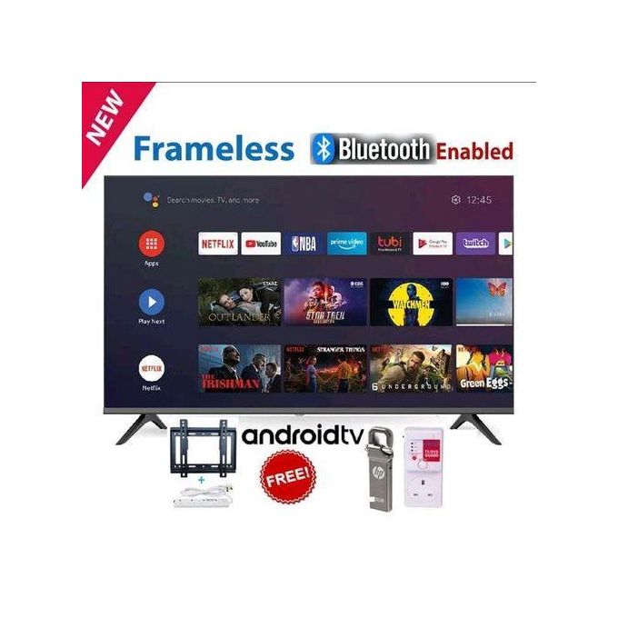 Globalstar Tv 40"INCH 40UK FRAMELESS SMART ANDROID & DIGITAL TELEVISION, BLUEOOTH ENABLED TV, NETFLIX, YOUTUBE, APP STORE, FACEBOOK WATCH, PRIMEVIDEO,WIFI CONECTIVITY,,MULTIPLE USB&HDMI PORTS(1 YR WARRANTY)