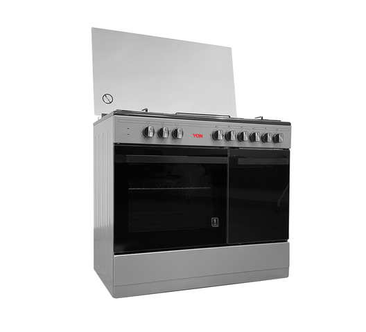VON Cooker 4 Gas + 2 Electric, cylinder compartment - VAC9S042CS Silver