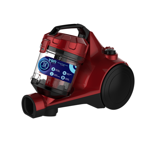 Von VAVC-16DMR Dry Bagless Vacuum Cleaner, 1.6L - Red