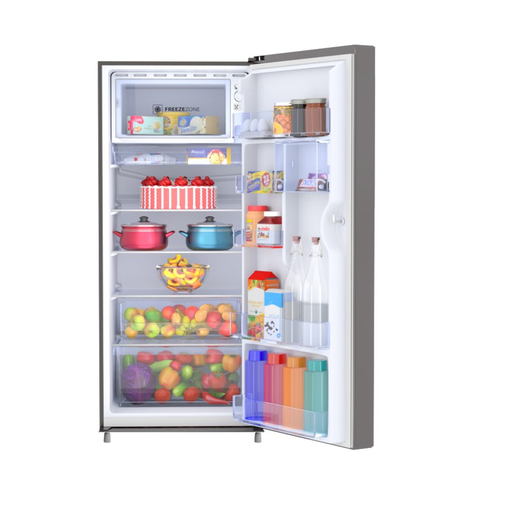 Ramtons 190 LITRES SINGLE DOOR DIRECT COOL FRIDGE, SILVER- RF/140