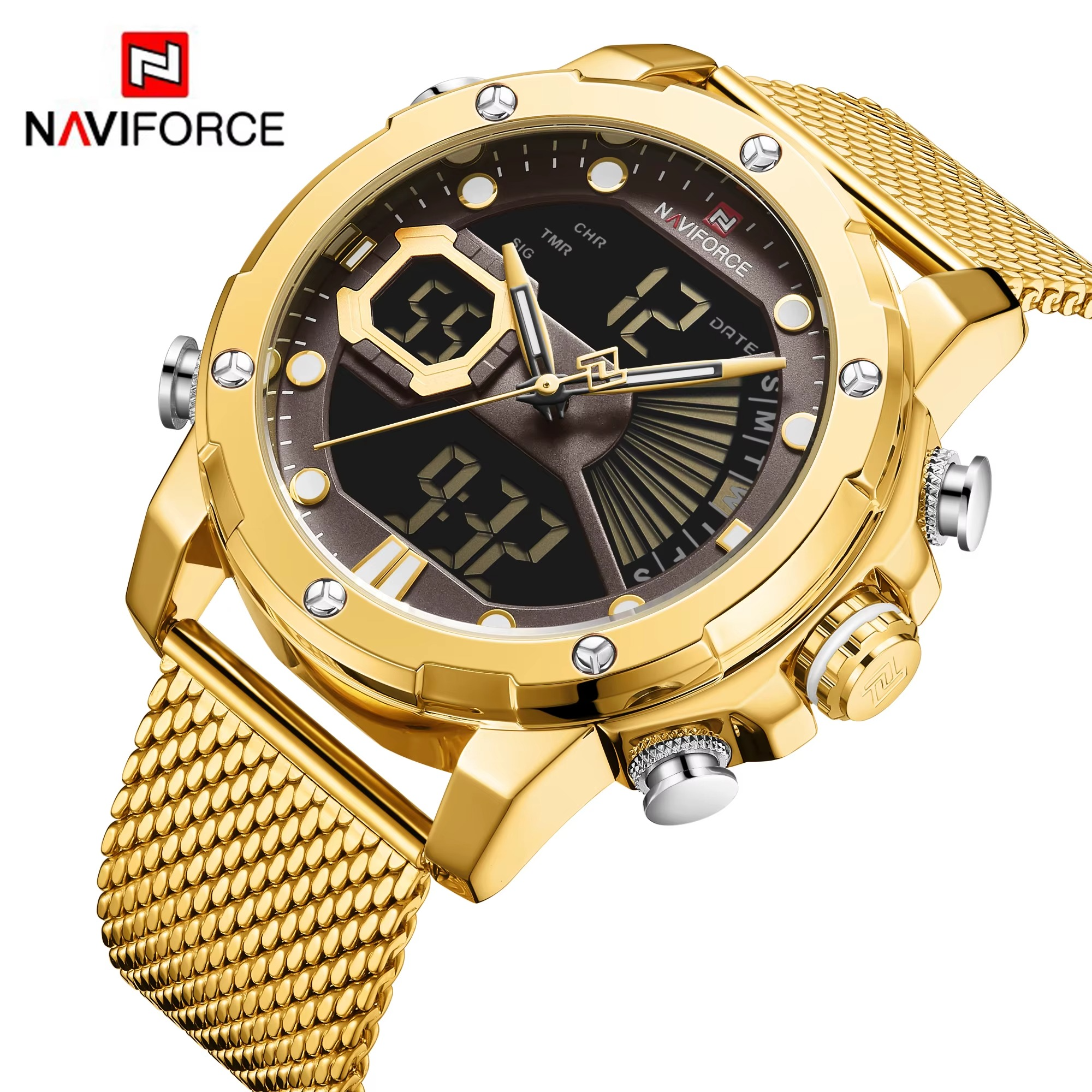 NAVIFORCE New Watch 9172S Luxury Sport Digital Watches Men Wrist Quartz Wristwatches Relogio Naviforce Original