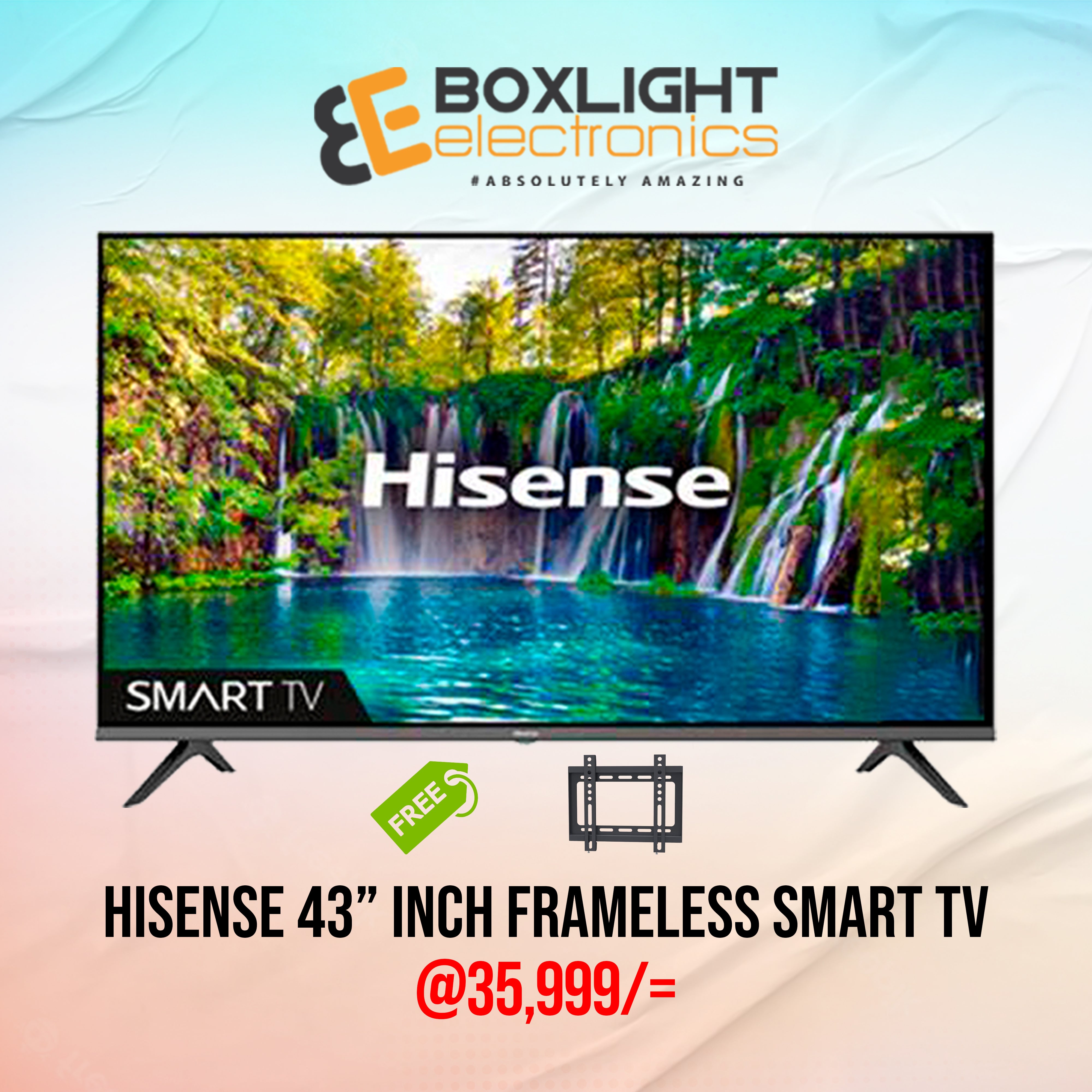 Hisense 43" Inch FHD Smart TV VIDAA + Free Wall Mount
