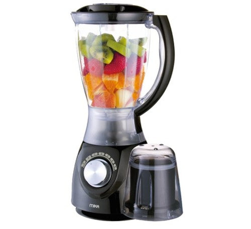 Mika Blender, 1.5L, 2 in 1, with Grinder, 400W, Black - MBLR202/BL