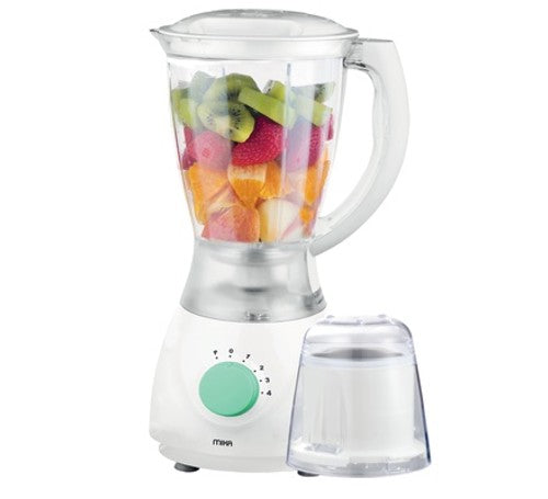 Mika Blender, 1.5L, 400W, with Grinder, White & Green - MBLR4314/WH