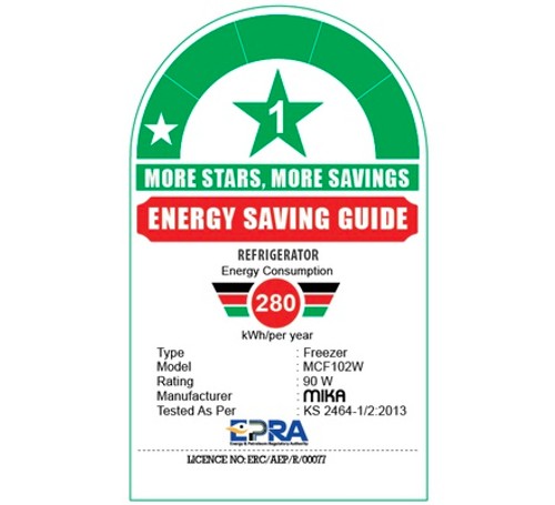 Mika Chest Freezer, 100L, Aluminum Inner, White - MCF102W