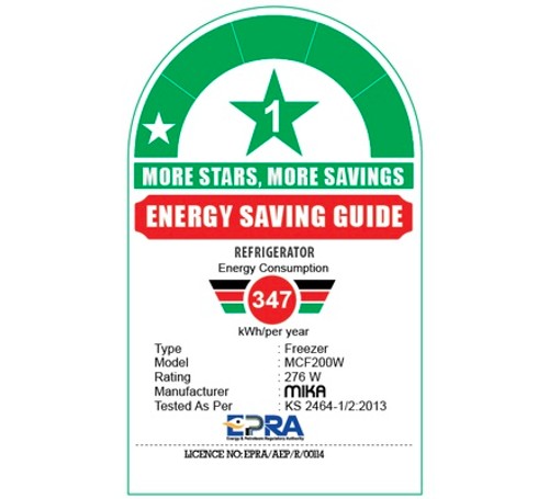 Mika Chest Freezer, 200L, Aluminum Inner, White - MCF200W