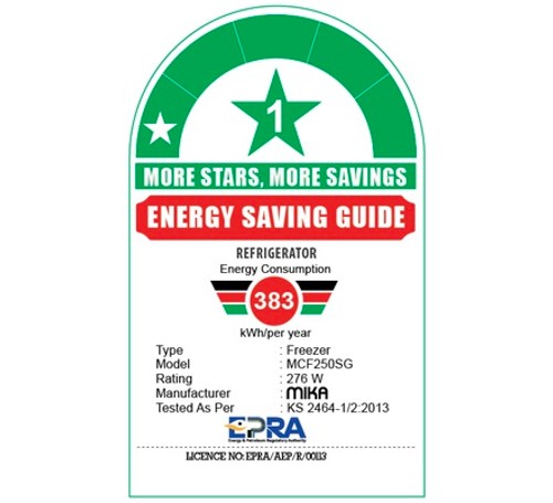 Mika Chest Freezer, 250L, Aluminum Inner, Silver Grey - MCF250SG