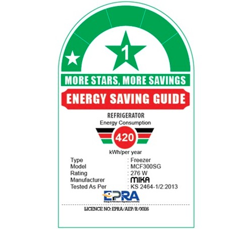 Mika Chest Freezer, 280L, Aluminum Inner, Silver Grey - MCF300SG