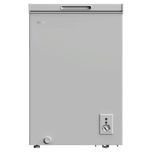 Mika Chest Freezer, 99L, White Inner, Silver Grey - MCF99WSG