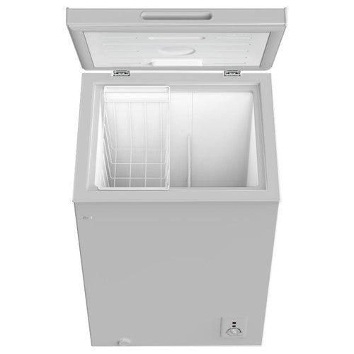 Mika Chest Freezer, 99L, White Inner, Silver Grey - MCF99WSG