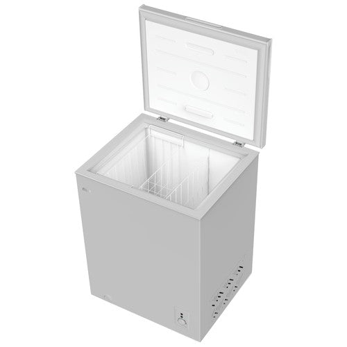 Mika Chest Freezer, 142L, White Inner, Silver Grey - MCF142WSG