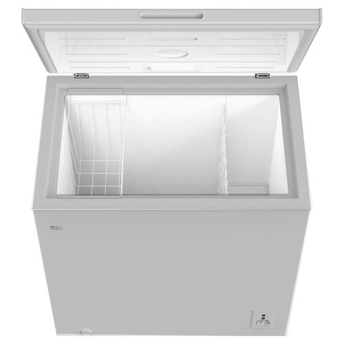Mika Chest Freezer, 199L, White Inner, Silver Grey - MCF199WSG