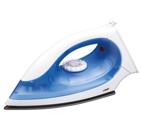 Mika Dry Iron, Non-Stick Soleplate, White & Blue - MDIR318