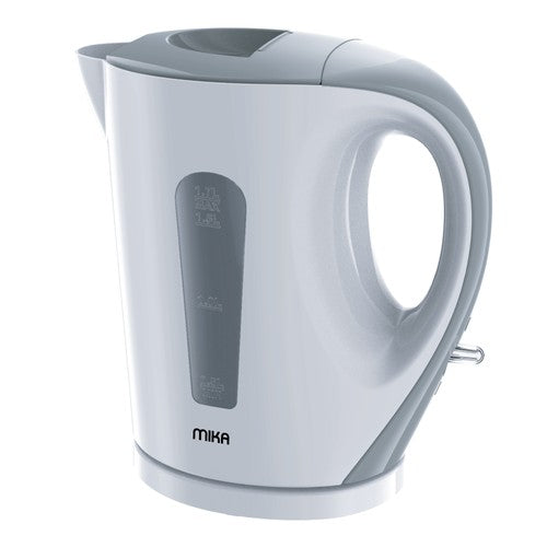 Mika Electric Kettle, 1.7L, Plastic, Cordless, Cream White & Grey - MKT1102WG