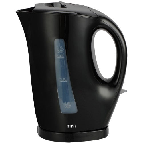 Mika Electric Kettle, 1.7L, Plastic, Cordless, Black - MKT1106B