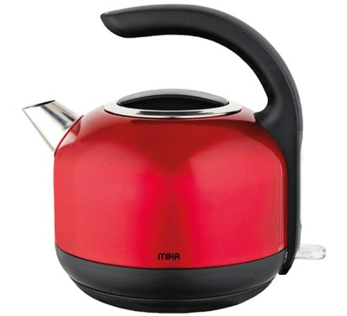 Mika Electric Kettle 1.7L, Stainless Steel, Cordless, Red - MKT2402