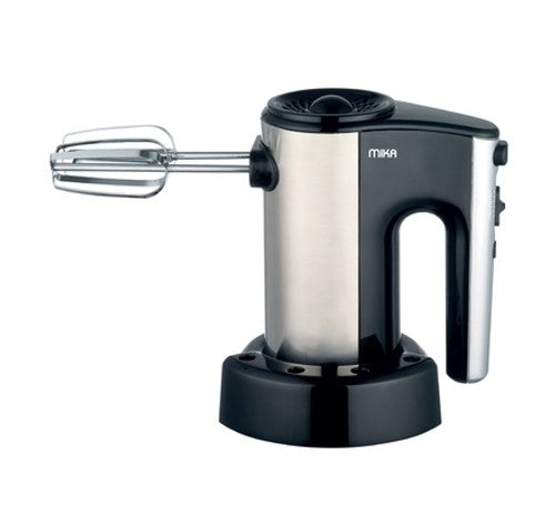 Mika Hand Mixer, With Organizer, 280W, 5 Speed with Turbo, Dough Hook, Black & SS - MMH101BS