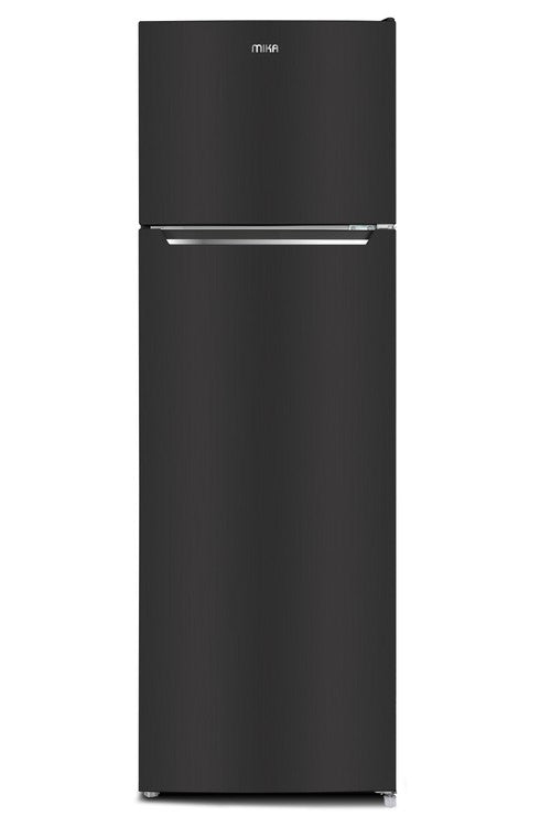 Mika Fridge, 261L, 2 Door Top Mount Freezer, Defrost (Direct Cool), Inox Dark Matt - MRDCD261XDM