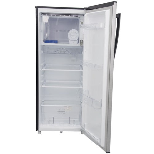 Mika Fridge, 175L, Single Door, Defrost (Direct Cool), Line Silver Dark - MRDCS175LSD