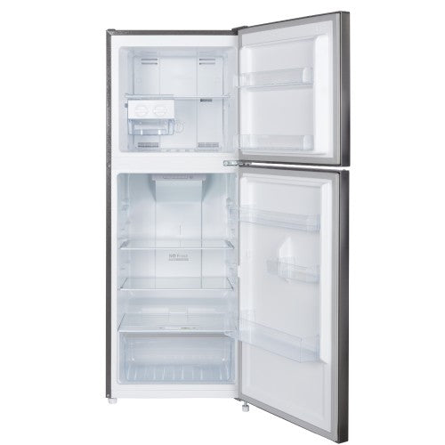 Mika Fridge, 202L, 2 Door Top Mount Freezer, No Frost (Frost Free), Line Silver Dark - MRNF202LSD