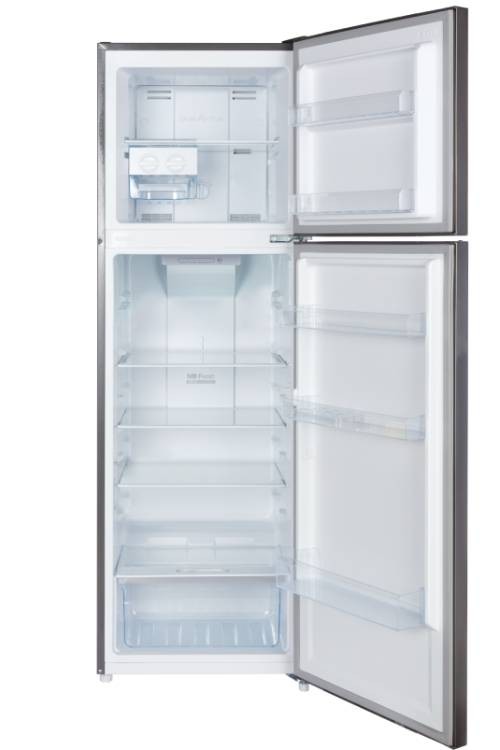 Mika Fridge, 255L, 2 Door Top Mount Freezer No Frost (Frost Free), Dark Matt SS - MRNF255DS