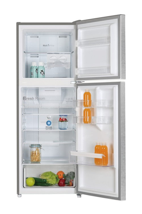 Mika Fridge, 348L, 2 Door Top Mount Freezer, No Frost (Frost Free), Brush SS Look - MRNF348DS