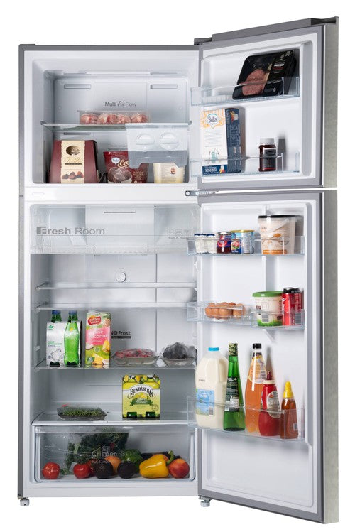 Mika Fridge, 410L, 2 Door Top Mount Freezer, No Frost (Frost Free), INVERTER Compressor, Inox Line Brush - MRNF410XLBV