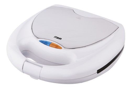 Mika Sandwich Maker, 2 Slice, 750W, White & SS - MSAN310/SSW