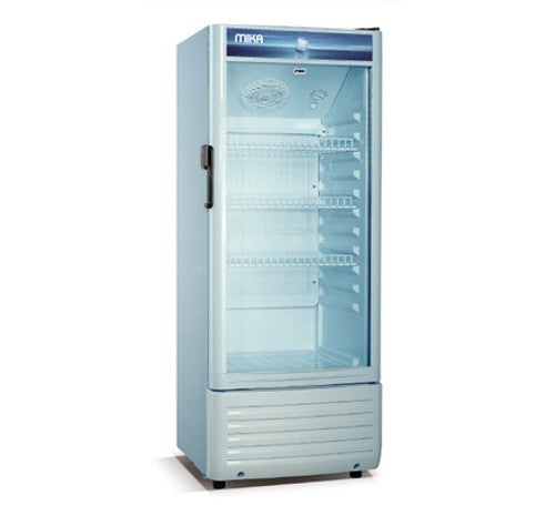 Mika Showcase Chiller, 130L, Single Door, White &Grey - MSFU1301WG