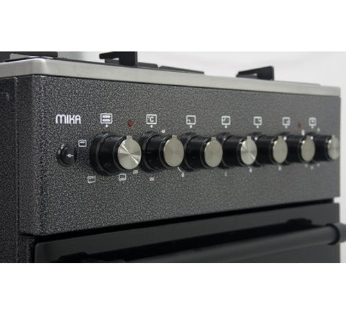 Mika Standing Cooker, 58cm x 58cm, 3G+1E, FFS, Electric Oven, 4F, with Rotisserie, Decor Black - MST6031DS/TRL