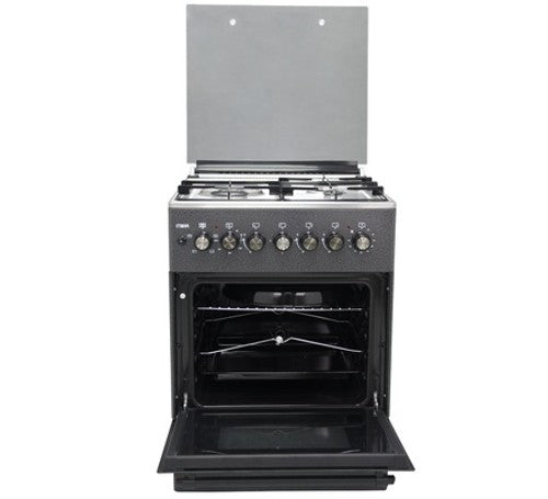 Mika Standing Cooker, 58cm x 58cm, 3G+1E, FFS, Electric Oven, 4F, with Rotisserie, Decor Black - MST6031DS/TRL