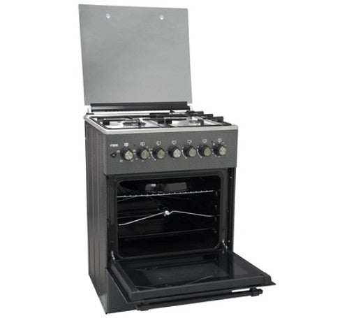 Mika Standing Cooker, 58cm x 58cm, 3G+1E, FFS, Electric Oven, 4F, with Rotisserie, Decor Black - MST6031DS/TRL