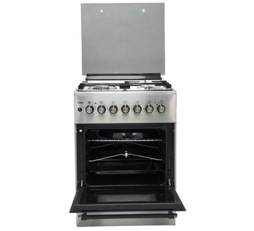 Mika Standing Cooker, 58cm x 58cm, 3G+1E, FFS, Electric Oven, 4F, with Rotisserie, Stainless Steel - MST6031HI/TRL