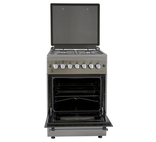 Mika Standing Cooker, 58cm x 58cm, 4 Gas, FFS, Electric Oven, 3F, with Rotisserie, Stainless Steel - MST60PU4GHI/HC