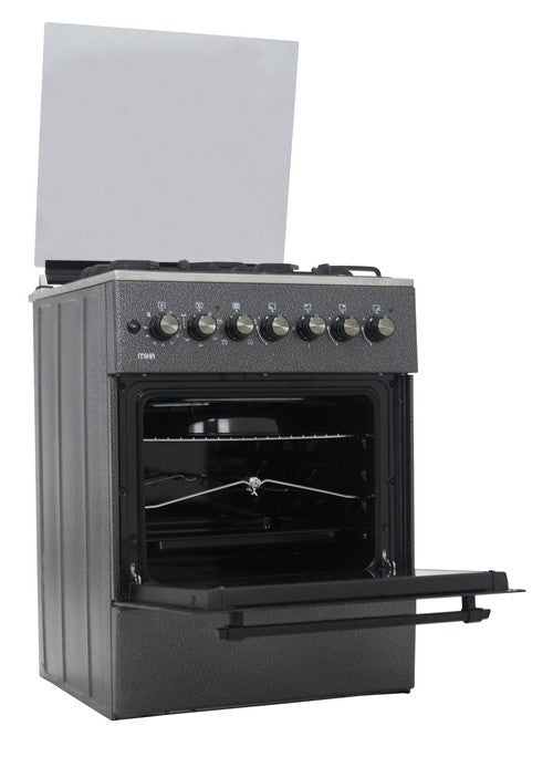 Mika Standing Cooker, 60cm x 60cm, 3G+1E, FFS, Elec. Oven, 4F, with Rotisserie, Decor Black - MST6131DS/TR4