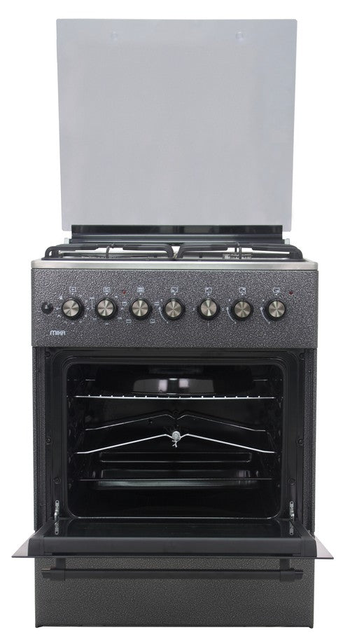 Mika Standing Cooker, 60cm x 60cm, 3G+1E, FFS, Elec. Oven, 4F, with Rotisserie, Decor Black - MST6131DS/TR4
