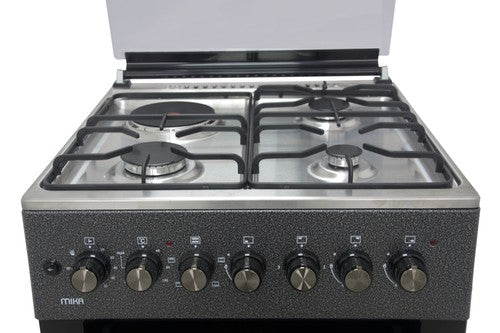 Mika Standing Cooker, 60cm x 60cm, 3G+1E, FFS, Elec. Oven, 4F, with Rotisserie, Decor Black - MST6131DS/TR4