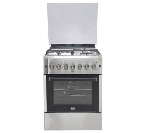 Mika Standing Cooker, 60cm x 60cm, 3G+1E, Electric Oven, 4F, with Rotisserie, Stainless Steel - MST6231HI/TP6W