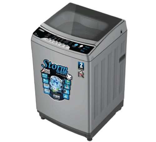 Mika Washing Machine, 10Kg, Fully Automatic, Top Load, Dark Silver - MWATL3510DS