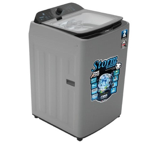 Mika Washing Machine, 13Kg, Fully Automatic, Top Load, Dark Silver - MWATL3613DS